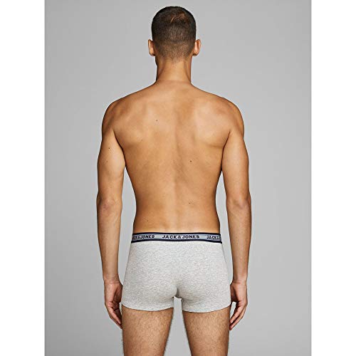 JACK & JONES Jacoliver Trunks 5 Pack Bóxer, Melange Gris Oscuro, S para Hombre