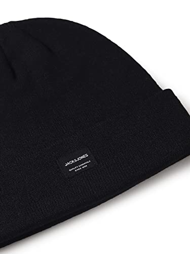 JACK & JONES JJDNA BEANIE NOOS, Gorro de punto Hombre, Negro (Black), Talla única