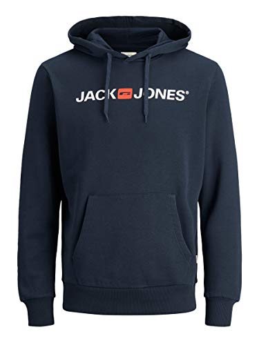 Jack & Jones Jjecorp Logo Sweat Hood Noos Sudadera, Azul (Navy Blazer Detail: Reg Fit), X-Large para Hombre
