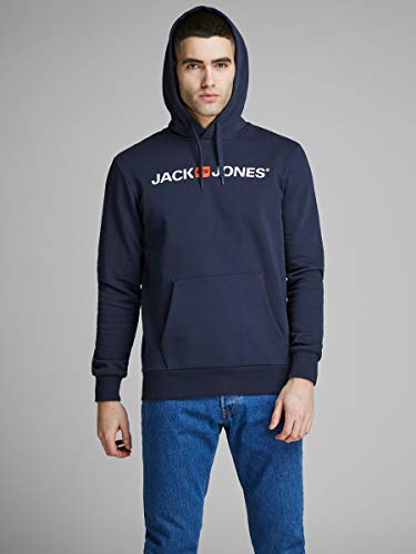 Jack & Jones Jjecorp Logo Sweat Hood Noos Sudadera, Azul (Navy Blazer Detail: Reg Fit), XX-Large para Hombre