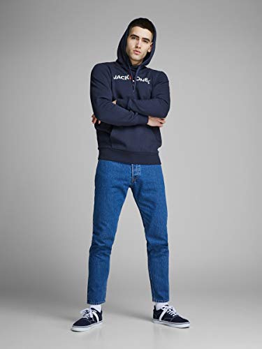 Jack & Jones Jjecorp Logo Sweat Hood Noos Sudadera, Azul (Navy Blazer Detail: Reg Fit), XX-Large para Hombre