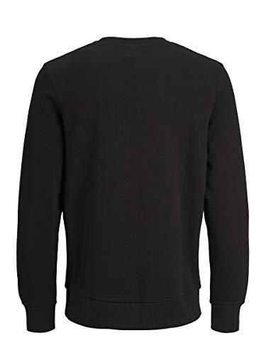 JACK & JONES Jjeholmen Sweat Crew Neck Noos, Suéter para Hombre, Negro (Black), Large