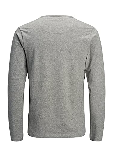 Jack & Jones Storm Sweat - Camiseta de manga larga con cuello redondo para hombre, Grau (LIGHT GREY MELANGE JJ LIGHT GREY MELANGE), 50