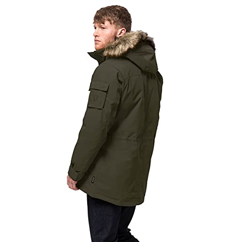 Jack Wolfskin Glacier Canyon-Parka, Verde bonsái, S para Hombre