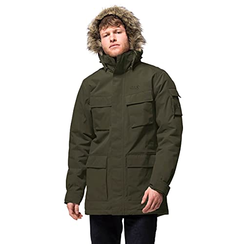 Jack Wolfskin Glacier Canyon-Parka, Verde bonsái, S para Hombre