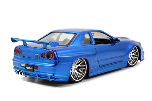 Jada - Coche de Brian de Fast & Furious a Escala 1:24, Nissan Skyline GT-R (R34) – JA97173