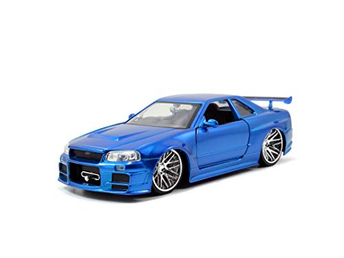 Jada - Coche de Brian de Fast & Furious a Escala 1:24, Nissan Skyline GT-R (R34) – JA97173