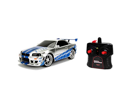 Jada Fast&Furious - Coche RC 2002 Nissan Skyline GT-R 1:16 (Radiocontrol con Mando) Blanco/Azul