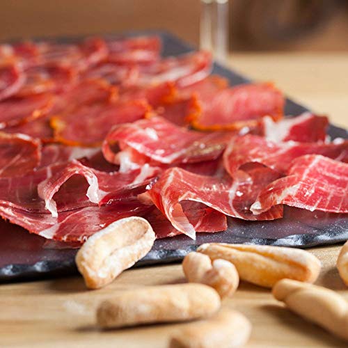 Jamón de bellota 100% ibérico Cinco Jotas - Sobres cortado a mano - GRATIS unas ricas Alegrías Riojanas - Jamón de bellota 100% (3 Sobres de Jamón 5J 40gr)