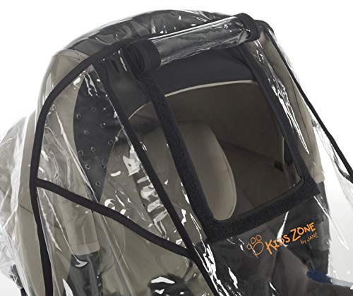 Jané Burbuja de Lluvia para Silla de Paseo y Cochecitos, Universal, Transparente, con Bolsa de Transporte, Ventana Central