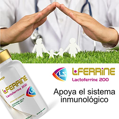 Jarmor Lactoferrina Suplemento Pure 200 mg Con Zinc Alta Dosis 60 Cápsulas 30 Dosis