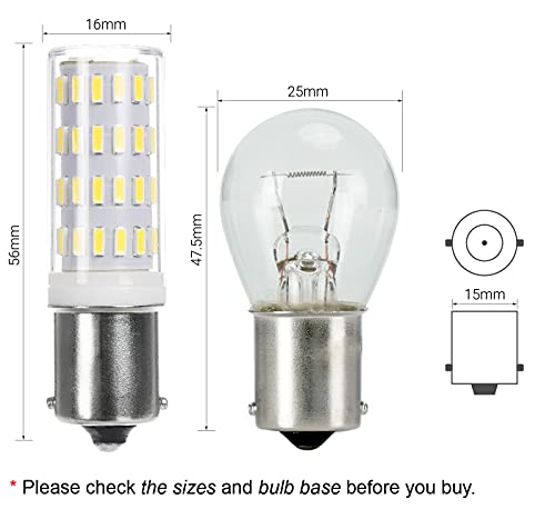 JAUHOFOGEI Bombillas LED 12V 24V, BA15s S8, 1141 7506 7511 93 18w P21w Lámparas de Repuesto para Iluminación Interior de Vehículos, Remolque, Barco, Iluminación del paisaje, Blanco frío 6000K, 2piezas