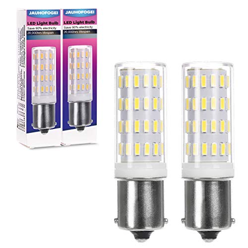 JAUHOFOGEI Bombillas LED 12V 24V, BA15s S8, 1141 7506 7511 93 18w P21w Lámparas de Repuesto para Iluminación Interior de Vehículos, Remolque, Barco, Iluminación del paisaje, Blanco frío 6000K, 2piezas