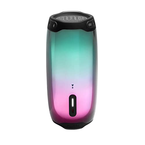 JBL Pulse 4 - Altavoz inalámbrico Bluetooth con efectos de luces y sonido a 360 grados, resistente al agua (IPX7), hasta 12 horas de reproducción, negro