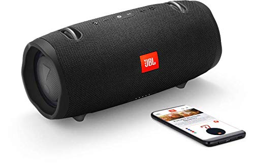 JBL Xtreme 2 - Altavoz Bluetooth portátil resistente al agua (IPX7) con manos libres y radiador de bajos JBL, JBL Connect+, batería 15h, negro