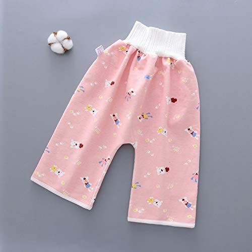 Jelord - Pantalones Cortos Falda de Pañal Bebé Niños Niñas Cómodos Calzoncillod Reutilizables de Entrenamiento de Algodón de TelaImpermeables y Absorbentes