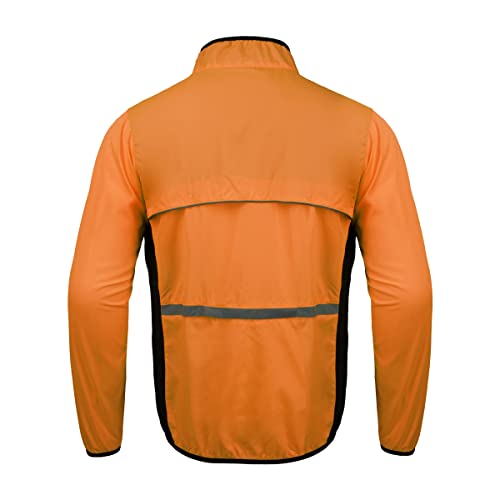 JEPOZRA Chaqueta Cortavientos Ciclismo Hombre MontañIsmo Reflectante Abrigo Transpirabl Ropa Deportiva Exteriores ProteccióN UV Manga Larga Correr Resistente Al Viento Yal Agua
