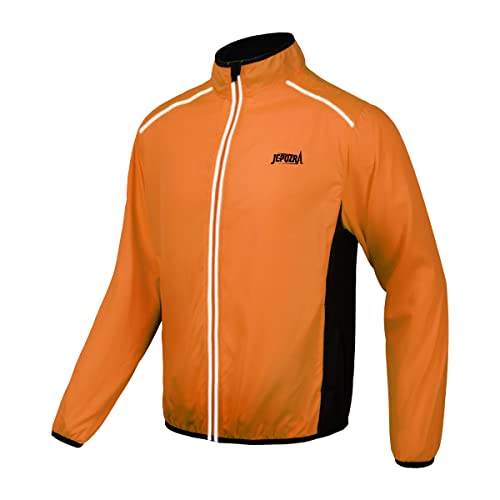 JEPOZRA Chaqueta Cortavientos Ciclismo Hombre MontañIsmo Reflectante Abrigo Transpirabl Ropa Deportiva Exteriores ProteccióN UV Manga Larga Correr Resistente Al Viento Yal Agua