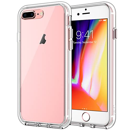 JETech Funda Compatible con iPhone 8 Plus/7 Plus, Carcasa Anti-Choques y Anti-Arañazos (Transparente)