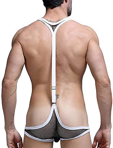 JFAN Tanga Hombre Calzoncillos Hombre Slip Tirantes Disfraz de Mankini de Borat Tanga Traje Bóxer Lencería Body para Hombre