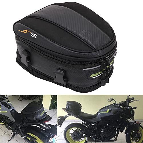 JFG RACING Bolsas de Asiento para Motocicleta, Impermeable, sillín de Piel sintética, Multifuncional, 15 litros