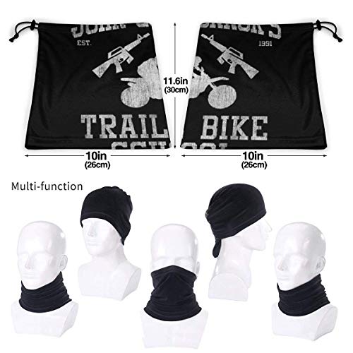 jhgfd7523 John Connors Trial Bike School Terminator Face Bandanas For Dust, Outdoors, Festivals, Sports