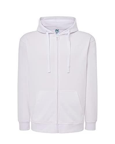JHK T-SHIRT Sudadera unisex (Mujer y Hombre) con capucha de cremallera entera cubierta y bolsillo de canguro Dessuadora Suéter Jersey Hooded Sweatshirt Unisex SWUAHOOD (L)