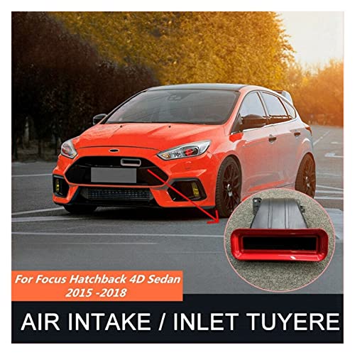 JIAOJIAO HAN-Store Apto for Ford Focus Mk3.5 2015-2018 Hatchback Sedan Turbo Air Ingesha Boca Tuyere Labio Rojo (Color : Black Red)