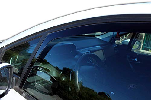 J&J Automotive - Deflectores de viento para Peugeot 208 5 puertas 2012-2019, 4 unidades