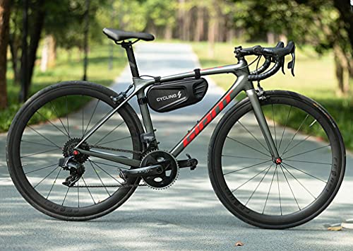 JKLJL Bolsa Bici,Bolsa Bicicleta de Bicicleta de Carcasa Dura de EVA,Bolsa de Manillar,Adecuada para Bicicletas de Carretera y montaña,Color Negro.