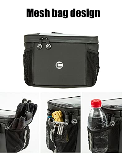 JKLJL Bolsa Bici,Bolsa Bicicleta,Bolsa de Manillar,Bolsa para Bicicleta de montaña Impermeable 4L,Accesorios para Ciclismo,Negro.