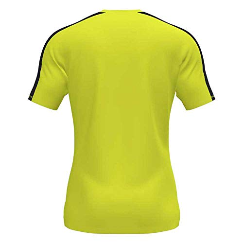 Joma Academy Camiseta Juego Manga Corta, Hombre, Amarillo flúor Negro, L