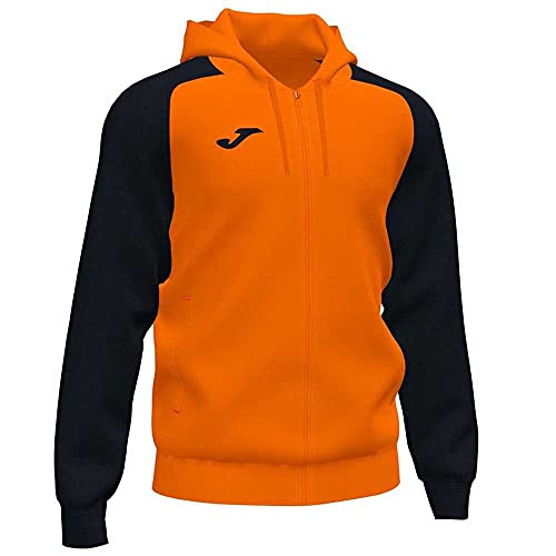 Joma Academy IV Sudadera con Capucha, Naranja-Negro, XL para Hombre