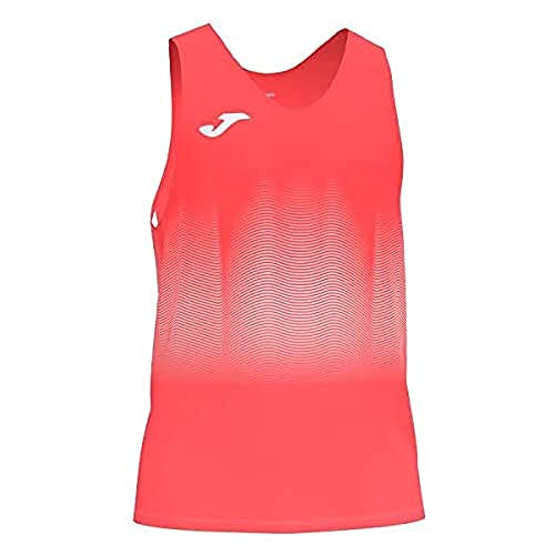 Joma Elite VII Camiseta Running sin Mangas, Hombre, Coral Fluor, M