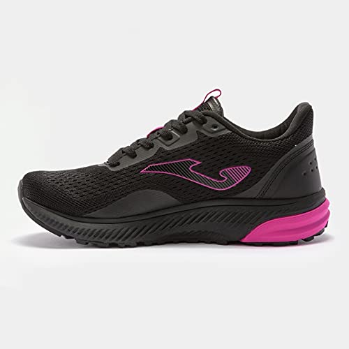 Joma Serie Boro Lady, Zapatillas de Atletismo Mujer, Negro-Fucsia, 40 EU