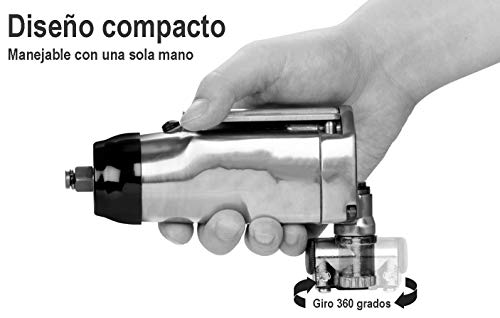 JOMAFA - Pistola De Impacto Tipo Mariposa 3/8, 9000rpm Pistola Neumatica Para Taller