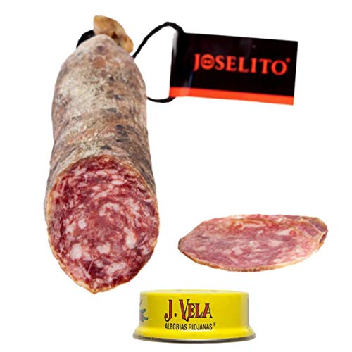 Joselito Salchichón Ibérico de Bellota - Media Barra 600 gramos ✅ Llévate GRATIS unas ricas Alegrías Riojanas J Vela