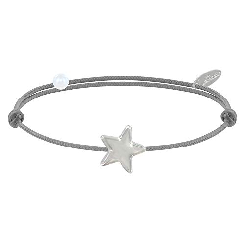 Joyas Les Poulettes - Pulsera Enlace Estrella de Plata - Classics - Gris Claro