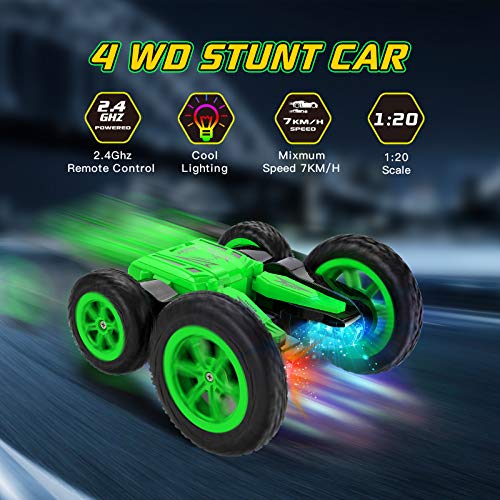 joylink Coche Teledirigido, 2.4GHz Coche de Control Remoto 4WD RC Coche Acrobacia Rotación Volteo de 360 °Stunt Coche Radiocontrol Racing Car Juguetes para Niños