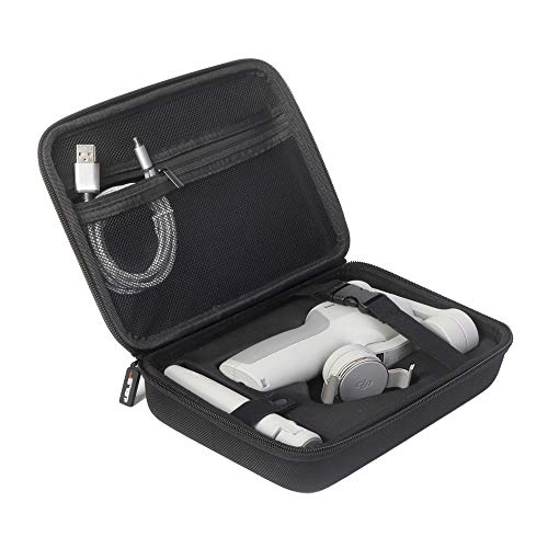 JSVER Funda de Transporte Osmo Mobile 3 Osom 4 Estuche Protector Bolsa de Almacenamiento Compatible con dji Osmo Mobile 3/4 y Accesorios Negro