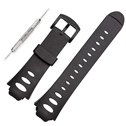 JTMM Correa de Reloj de Goma de reemplazo Correa para SUUNTO Observer SR X6HRM, Correa de Caucho de Lujo con Conectores de Metal Pulsera de reemplazo Pulsera (Negro)