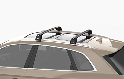 Juego de barras portaequipajes para Volvo XC40 (2018-), aluminio, Turtle, soporte longitudinal, antirrobo, color negro