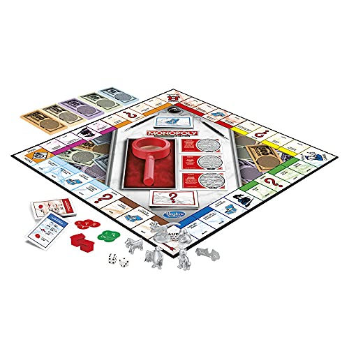 Juego de Mesa Monopoly Decodificador para Toda la Familia y niños y niñas de 8 años en adelante - Incluye un Decodificador del Sr. Monopoly para Encontrar falsificaciones - para 2 a 6 Jugadores