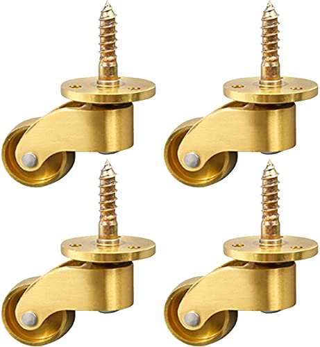 Juego de Ruedas giratorias, 4 Piezas, Ruedas giratorias, Ruedas universales para Muebles, Ajuste de Estilo de Tornillo, Re Style, hed sólido, para pies de Piano, sofás, mesas, t