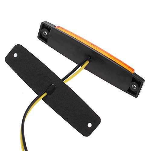 Justech Indicadores LED Luces de Posición Laterales Delante Luz Trasera Posición Lámparas Indicador Ámbar Naranja 12V para Camión de Remolque Caravana Camper Van Lorry Autobús Barco Tractor Autocarava