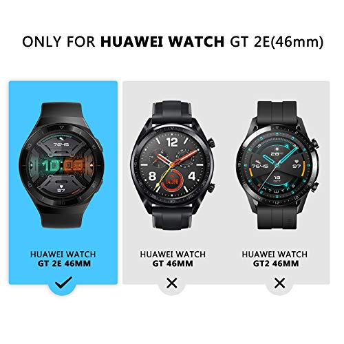 Jvchengxi Protector de Pantalla para Huawei Watch GT 2e, (3 Pack) De TPU Suave Resistente a Los ArañAzos a Prueba de ArañAzos Carcasa Protector para Huawei GT 2e (Negro/Claro/Plata)