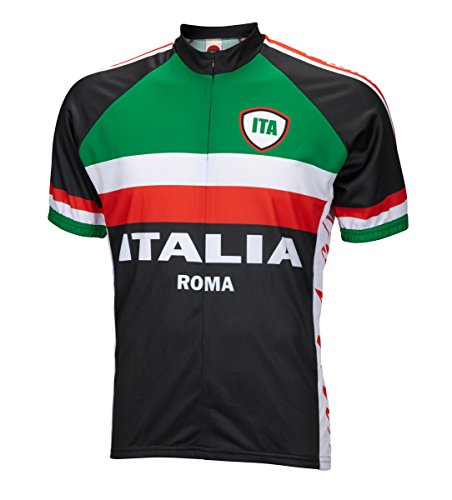 J.W. Maillot de ciclismo Italia Roma Italy Negro XXXL