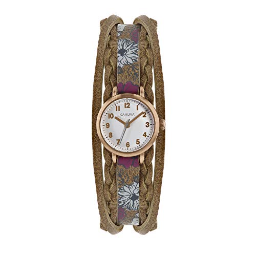 Kahuna - Reloj de pulsera para mujer, diseño floral