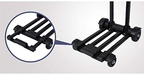 KAIBINY YY Remolque Plegable, Negro Carrito Compatible with Equipaje de almacenaje ocasion