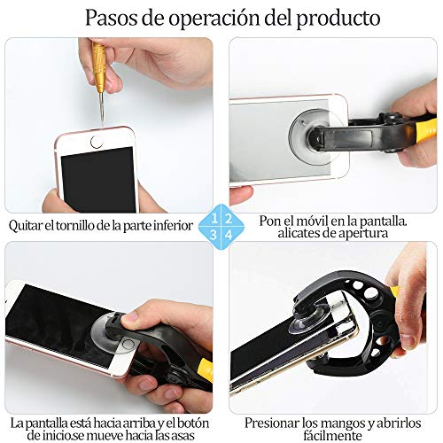 Kaisi Kit Herramienta movil Destornillador Apertura de Pantalla LCD Desmontar moviles reparación para reemplazar la batería y Abrir teléfono para iPhone Series, iPads, iPad